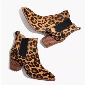 EUC Madewell The Regan Boot in Leopard Calf Hair